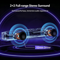 Altavoces para Computadora EDIFIER Halo SoundBar 2+2 de Rango Completo con RGB, 7 Modos de Luz, BT5.4, USB, Micrófono con Cancelación de Ruido AI, Altavoz para Juegos de Escritorio