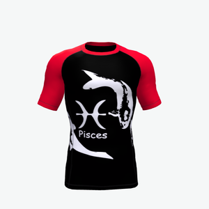 Vente en gros de qualité supérieure avec logo personnalisé Chemises de fitness et de bain Rashguard Vêtements de sport à manches courtes imprimés Rashguard en polyester pour adultes - Product Image 1