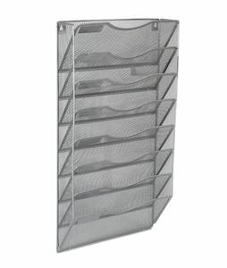 Metal 8 Pockets Office Hanging Magazine Rack Mesh Wall <b>File</b> Holder Organizer - Product Image 3
