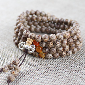 Bodhi Seed Prayer <b>Beads</b> 108 <b>Beads</b> Round Ethnic Style Bracelet For Men And Women - Product Image 2