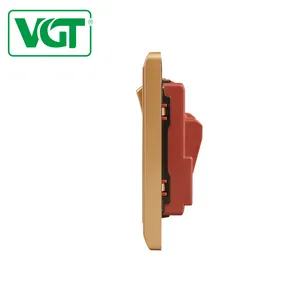 VGT Con Dopo-servizio di Vendita 13 Amp PC 3 Parete del Foro Presa di Presa di Verniciatura A Spruzzo Oro/interruttore a parete/Accessori elettrici