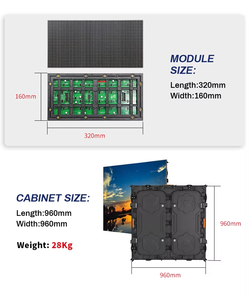 Pantalla LED de 960*960 mm, Panel Publicitario para Video Wall, Instalación Fija P5, Pantalla LED Exterior Fija P6, Impermeable - Product Image 2