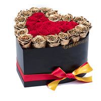 Grossiste Nouvelle Rose Éternelle Arrangement Floral Roses de la Saint-Valentin Idées Cadeaux Rose Immortelle Conservée Boîte