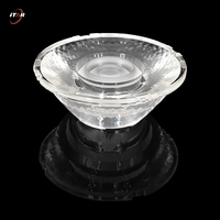 Lentilles médicales personnalisées D60*22.7MM en PMMA à surface givrée, indice de protection IP66, transmission de 90-95%, réflecteurs à angle de faisceau de 25°, LED RGB