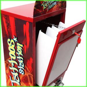 ホットセール フロアスタンド 2柱式 フルメカニカル タトゥー、カード、ステッカー自動販売機 TM250 (ポケモンカード・アイテム対応) - Product Image 5