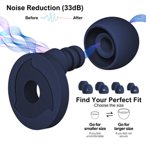 จุกอุดหูซิลิโคนกันเสียงรบกวนแบบกำหนดเอง Quietprop 4 ขนาด ป้องกันเสียงรบกวน ป้องกันการได้ยิน ใช้ซ้ำได้ สำหรับการนอนหลับ - Product Image 6