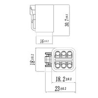 Conector Impermeable Gris de 6 Pines DT06-6S, Carcasa de Nailon, Contactos de Cobre Estañado, Adaptador IP67 para Automóvil, Camión, Motocicleta