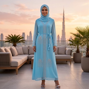 Nouvelle Robe Abaya <span class=keywords><strong>Africaine</strong></span> Modeste Grande Taille pour Femme, Broderie Perlée Ankara, Style Musulman Maxi pour Plage et Vacances 2026 - Product Image 4