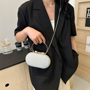 Bolsos de Hombro de <span class=keywords><strong>Lentejuelas</strong></span> Dulces para Mujer, Diseño con Cierre, Bolso <span class=keywords><strong>Bandolera</strong></span> de Cadena para Damas, Bolso de Mano Femenino de Color Sólido de Lujo - Product Image 3