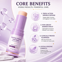 Stick multi-baume Calcium Volume Anti-rides Hydratation intense 24H Effet repulpant instantané Tout-en-un pour le visage, les yeux et les lèvres