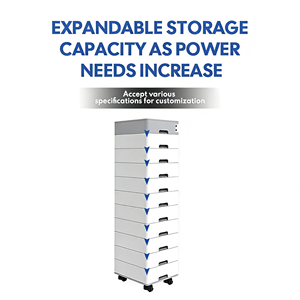 Stacked Lithium <b>Iron</b> Phosphate 200Ah IP54 Outdoor Solar Energy Storage System for Home Emergency - Product Image 4
