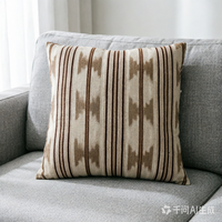 Housse de coussin géométrique rayée de luxe personnalisée, vente chaude, housses de coussin modernes de luxe pour la décoration de la maison