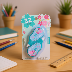 Uetbo Correction Tape 5Mm 3M Refillable Sakura Design For School Office Use - Product Image 2
