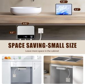 Máy nước nóng không bình điện thông minh 110V 3500W, nước nóng tức thì, hệ thống điều khiển tự động, màn hình kỹ thuật số cảm ứng, nhiệt độ không đổi - Product Image 6