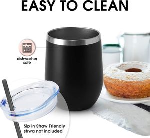 แก้วสแตนเลสเก็บอุณหภูมิใส่ไข่304 12ออนซ์แก้วชาและกาแฟเก็บความร้อนสำหรับเดินทางพร้อมฝาปิด - Product Image 3