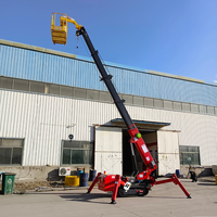 Grue araignée compacte Risenmega 3T Mini, grue télescopique télécommandée de 10 m, acier au manganèse Q235, chenilles en caoutchouc, hydraulique