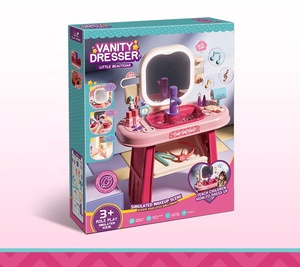 Recién llegado, <span class=keywords><strong>tocador</strong></span> rosa para niñas, mesa de espejo, lavabo de baño, juego de <span class=keywords><strong>tocador</strong></span> con luz de inducción - Product Image 5