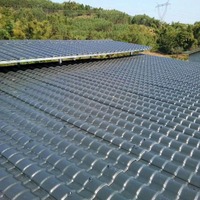 Tejas de Techo Tradicionales Chinas de PVC, Lámina de Techo de Plástico Estilo Chino Tradicional