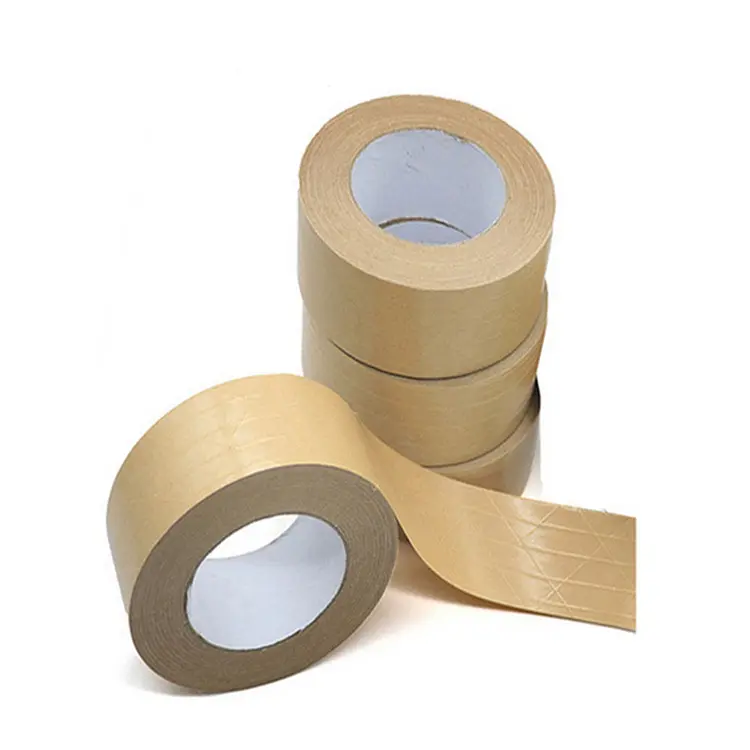 Individuelles Drucklogo erstklassiges markenpapier selbstklebendes verstärktes braunes Versandpapier Verpackungsband aus Kraftpapier