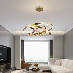 Lámpara de Araña Moderna Minimalista de Acero Inoxidable, Lámpara Colgante de Lujo para Sala de Estar y Dormitorio Principal, Iluminación Creativa para Comedor - Product Image 2