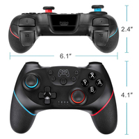 Controlador de juego NS Pro Conexión inalámbrica BT Control remoto de giroscopio de seis ejes de vibración dual para NS Switch LITE OLED Steam
