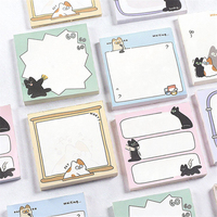 Blocs-notes adhésifs colorés avec de jolis motifs de chats pour notes et messages