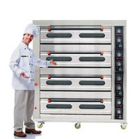 Forno de gás camada dupla para bolo, baralho industrial com preço competitivo para pizza pão pão