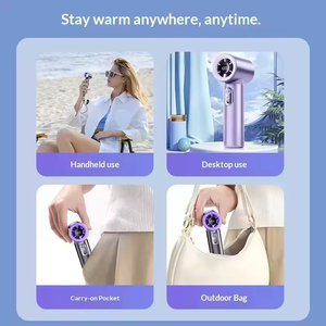 High Speed Portable <b>Fan</b> Aluminum Alloy <b>USB</b> Rechargeable <b>Mini</b> Personal Pocket <b>Fan</b> for Outdoor Travel Office Gift - Product Image 3