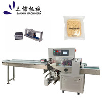 Automatische Flow-Wrap-Maschine für Eiscreme- und Süßigkeitenverpackung Horizontale Pillow-Verpackungsmaschine Lebensmittel-Exportmaschine