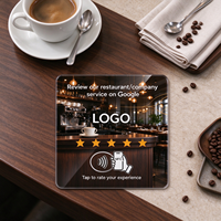 Carte NFC213 Review Tap, motif personnalisé et multilingue, pour bars, restaurants, cafés et réceptions, création et expédition rapides