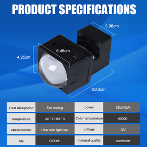 Carolyn 2 pulgadas proyector cuadrado Bi Led 1,5 pulgadas Mini proyector biled Matrix 1,5 lente de proyector de coche láser bi-led - Product Image 6