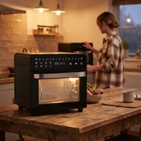 Nouvelle Friteuse à Air Intelligente OEM à Écran Tactile, Grande Capacité, Multicuiseur, Rôtissoire, Cuisson, Gril, Déshydratation, Moderne, pour Maison et Hôtel