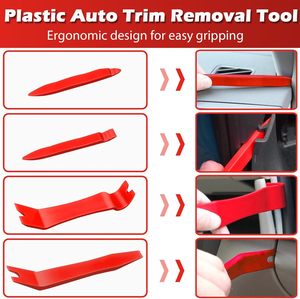 Kit de 7 outils de démontage de garnitures de voiture avec outil de levier et pinces à clips pour le démontage sûr des panneaux intérieurs de voiture, du tableau de bord - Product Image 4