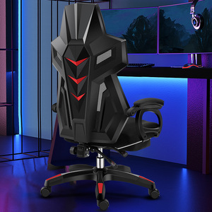 Chaise de jeu ergonomique de luxe contemporaine Siila <span class=keywords><strong>Gamer</strong></span>, chaise de jeu pivotante inclinable à dossier haut avec repose-pieds - Product Image 2