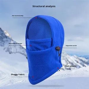 Bonnet polaire pour enfants, équipement de neige, masque facial de ski, couvre-visage chaud en polaire, <span class=keywords><strong>cagoule</strong></span> pour temps froid extrême - Product Image 3