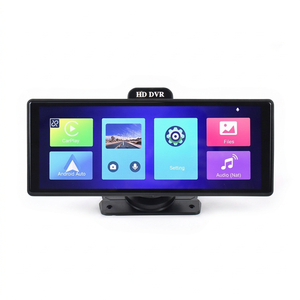 สเตอริโอรถยนต์ไร้สายแบบพกพาพร้อมกล้องติดรถยนต์ระบบแอนดรอยด์อัตโนมัติ4K DVR ADAS GPS FM Mirror Link จอดรถมองหลัง - Product Image 1