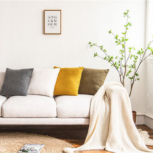 Cojines decorativos para el hogar modernos cuadrados 45X45CM <span class=keywords><strong>funda</strong></span> de cojín de piel sintética de oso de peluche suave - Product Image 1