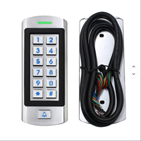 Teclado de Acceso IP66 de Aleación de Zinc con Botón Retroiluminado, Tarjeta EM de 125KHz, Tarjeta PIN y Desbloqueo por PIN, con Timbre Integrado
