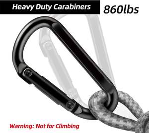 Grosir 6cm 2.3 inci datar d-ring kustom terukir aluminium kapasitas besar ringan gantungan kunci Hook Carabiner luar ruangan Hiking - Product Image 6