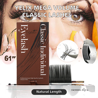 Extensions de cils individuelles mates en plumes, matériaux PBT, 0.18, Mega Volume, naturelles, longues, pour les yeux