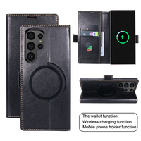 Multifonctionnel pour Samsung S23 Ultra Phone Case New PU Leather Flip Design avec fentes pour cartes et portefeuille Back Cover