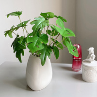 Mini-plant artificiel Monstera, 28 cm, en plastique, fausse verdure pour décoration intérieure et extérieure