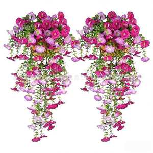 Chao Zhixin Guirlande artificielle de fleurs de glycine en plastique et soie, rose clair, rose, violet, pour décoration intérieure et jardin - Product Image 4