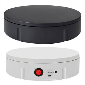 Белый Электрический вращающийся поворотный стол с дистанционным управлением 100 кг нагрузки 30 см круглый дисплей вращающийся стенд - Product Image 1