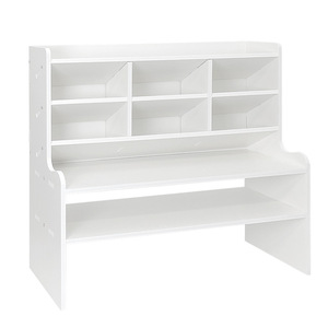 Desk Organizer Multi Compartment Storage Shelf 6 Tier Rectangle Standing Type Office Desktop Makeup Living Room Modern Style - Product Image 5