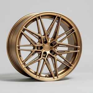 Nouvelles jantes en alliage d'aluminium forgé sur mesure JW 17-22 pouces, ajustement décalé, concave profond, ET 25mm/20mm, or foncé pour Mercedes - Product Image 2