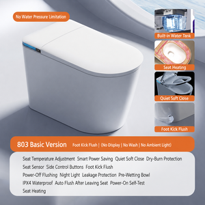 <span class=keywords><strong>WC</strong></span> Smart Monoblocco Moderno con Bidet Integrato, Serbatoio Incorporato, Nessun Limite di Pressione dell'Acqua, <span class=keywords><strong>Coperchio</strong></span> Automatico, Sciacquo con Sensore a Piede, Sedile Riscaldato e Asciugatore - Product Image 4