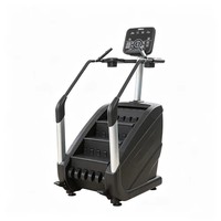 Steppeur Électrique Commercial Robuste en Métal pour Cardio-training, Machine de Fitness avec 0-15 Niveaux de Résistance, Équipement de Gymnastique