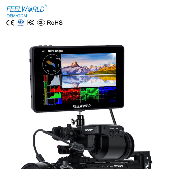FEELWORLD LUT7S Camera Monitor W/ 3D LUT Touch Screen 2200nits DSLR Field Monitor 4K HDMI 3G-SDI Bulk Factory Order