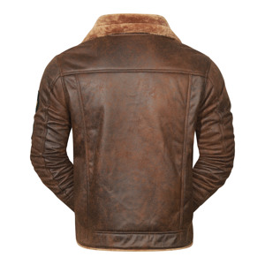 Chaqueta de cuero para hombre con aislamiento de felpa y chaqueta de cuero PU para motocicleta, adecuada para deportes casuales al aire libre, abrigo de piel - Product Image 2